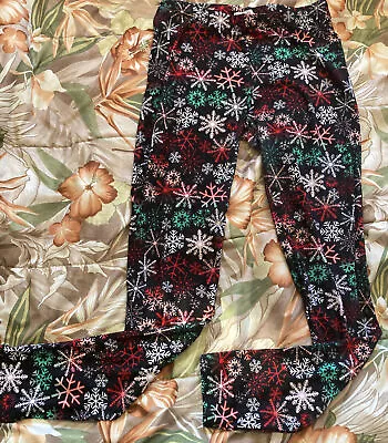 Planet Gold Christmas Snowflake Leggings Size L • $8