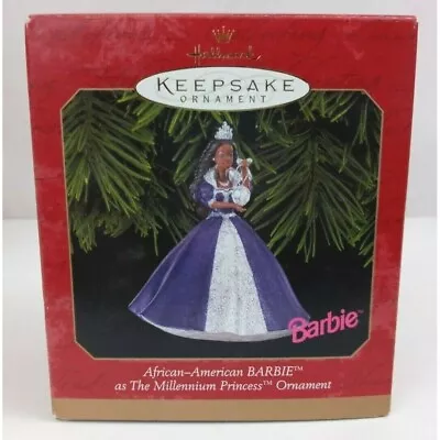 1999 Hallmark Keepsake Ornament African American Barbie The Millenium Princess • $19.99