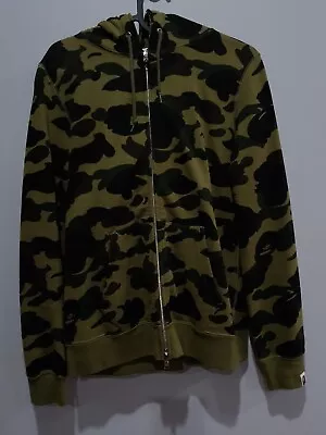 Authentic A BATHING APE BAPE First 1st Camo Zip Hoodie Green (Women Size XS) • $360