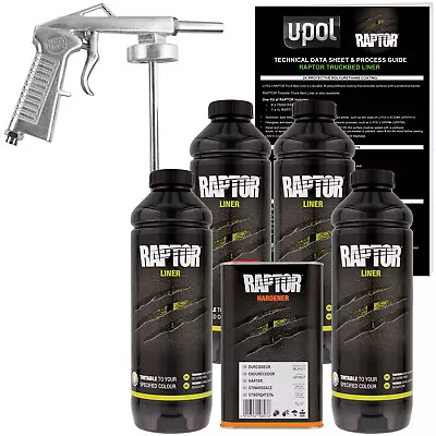 U-POL Raptor Tintable Spray-On Truck Bed Liner Spray Gun 4 Liters • $149.99