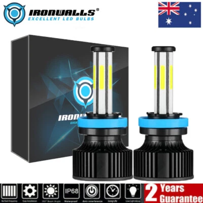 6Side H11 H8 H9 LED Headlight Globe Bulb HiLo Beam Kit For Ford Ranger PXII PX2 • $35.99