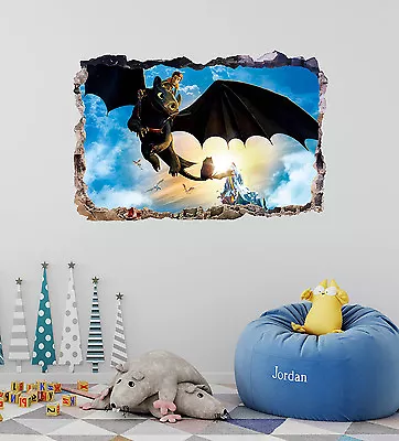 How To Train Your Dragon 3D Wall Decal Removable Sticker Vinyl Decor Art DA89 • $49.95