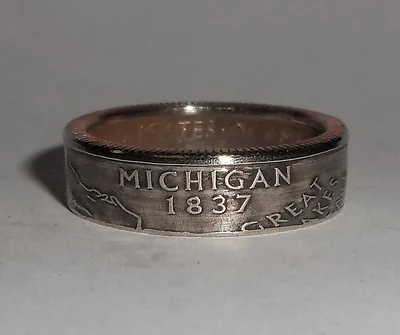  Sealed  MICHIGAN US STATE QUARTER Handmade Coin Ring Or Pendant Size 4-14 • $14.99