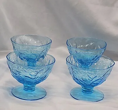 …set Of 4  Morgantown  Seneca  Diftwood  Champagne  Glass Aqua • $25