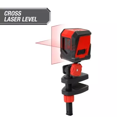 30-ft Cross Line Laser Level Red Beam Self-Leveling Tools With Clamp • $34.74