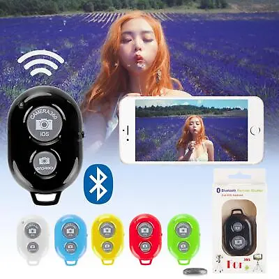 Bluetooth Remote Control Camera Selfie Shutter Stick Button For Iphone Android • £3.49