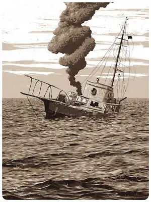 Jaws Orca By Matthew Woodson Ltd Edition X/60 Poster Print Mondo MINT Movie Art • $120
