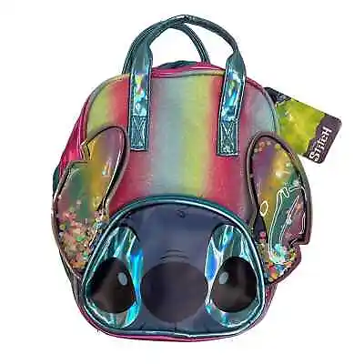 NWT Disney Stitch Plastic Glitter Mini Backpack • $8