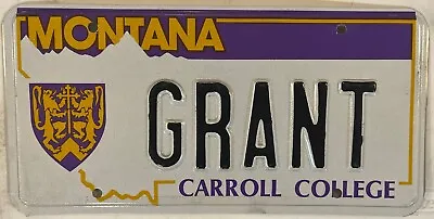 CARROLL COLLEGE Vanity GRANT License Plate Fighting Saints Grantham Grantley MT • $89.99