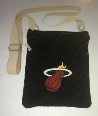 NEW NBA Miami Heat - Chevron Cross Body Bag Purse - Black NEW NWT BB11 • $19.88