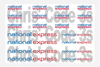 Code 3 Adhesive Vinyl Decal Suit 1/76 Corgi / CMNL Buses - National Express Logo • £7.50