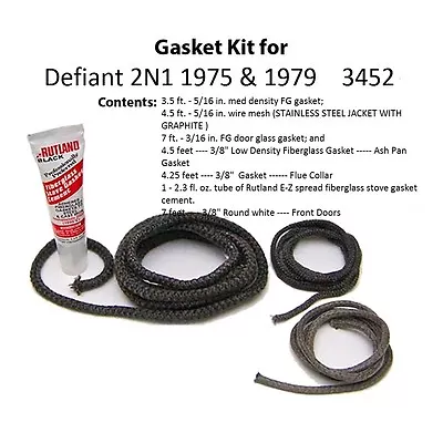 Vermont Castings Gasket Kit  For Defiant 2N1 1975 & 1979    3452      0003452 • $54.95