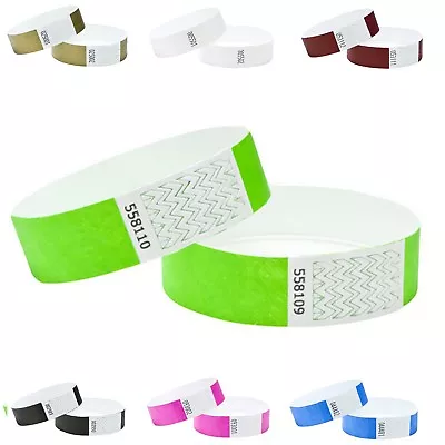 Wristbands Tyvek 100 Pack Security Events ID Parties Crowd Control 19mm Numbered • £4.50