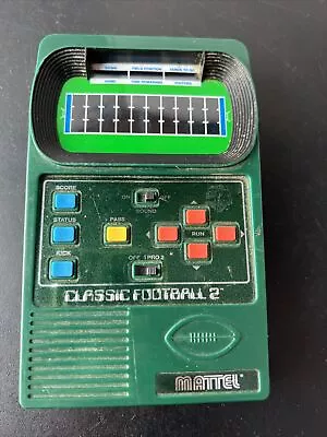 Mattel CLASSIC FOOTBALL 2 Vintage Electronic Handheld Game 2002 - Tested Working • $14.95