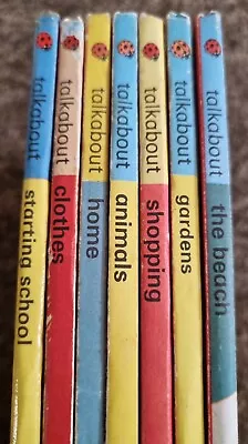 7 Vintage Ladybird Books Talkabout Series 735 1970s Beach Animals Gardens B21 • £24.95