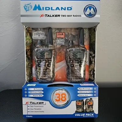 Midland X-Talker T75VP3 Camo 36 Channels Weather Scan Two Way Radio 2 Pack • $72