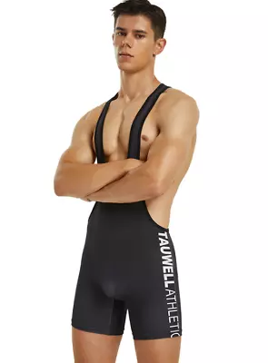 £19.95 • Buy Mens Small Tauwell Black Lycra Spandex Cycle Wrestling Singlet Bodysuit Gay UK