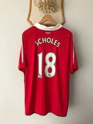 Manchester United 2010 2011 Home Football Soccer Shirt Jersey Nike Scholes #18  • $69.99