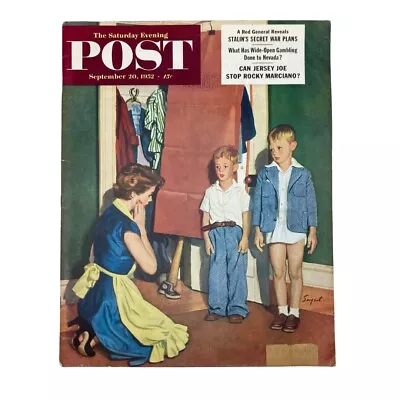 Saturday Evening Post Magazine September 20 1952 Homemaker - Dick Sargent • £25.31