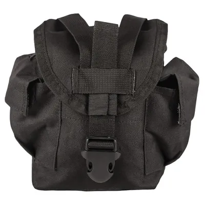 NEW Military Style Tactical Survival MOLLE 1 Qt Canteen Cover Pouch SWAT BLACK • $22.95