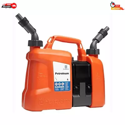 Husqvarna Combi Can Fuel Can Chainsaw Fuel  Chain Oil Refuel Carrier No Spill Au • $109.93