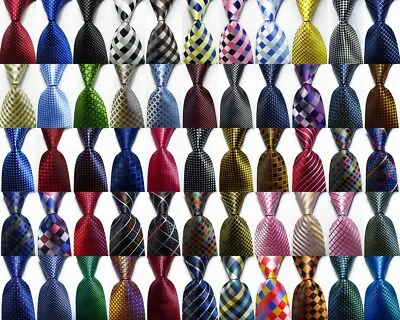 New Checks Classic JACQUARD WOVEN 100% Silk Men's Tie Necktie • $6.99