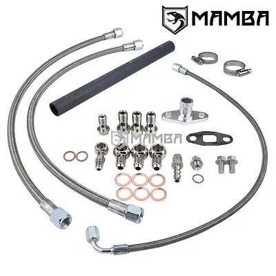 Turbo Oil Water Line Kit For Nissan RB20DET RB25DET Top Mount W/ Garrett T04Z BB • $175.72