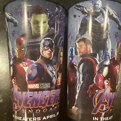 Avengers Endgame Movie Theater Promo Cups 2 Pack Ships Same Day. New • $20