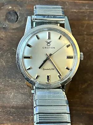 Vintage Croton Aquamatic 550 Man’s Automatic Wristwatch • $75