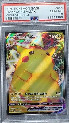 $34.99 • Buy PSA 10 GEM MINT Pikachu VMAX Vivid Voltage Pokemon Card 044/185 RK1