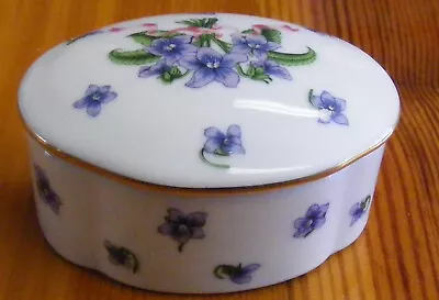 Trinket Box Lenox Collector's Society 1992 Member Gift Lavender Flower Porcelain • $12.50