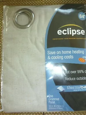 Nip Eclipse Blackout Grommet Drape Window Panel 84 L  Natural Beige • $24.95