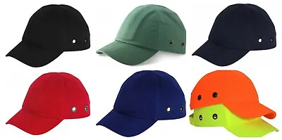 Safety Bump Baseball Cap Deluxe Standard Peak Vented Adjustable Head Protection • £11.99