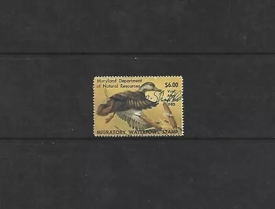 State Hunting/Fishing Revenues: MD - 1984 Duck Stamp MD-11 ($6) - Used (Signed) • $3.29