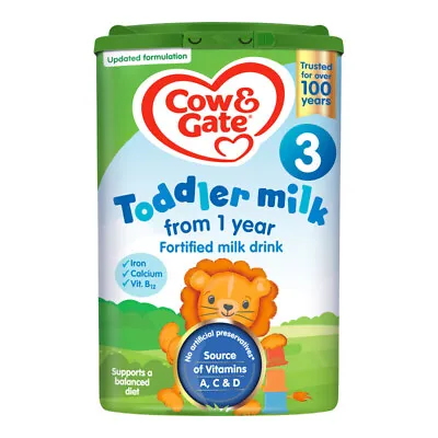 Cow & Gate 3 Toddler Milk Formula 1+ Years 800g • £15.99