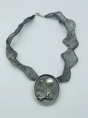 Bora Sterling Silver  Bird Of Prey  Design Mabe Pearl Necklace • $350