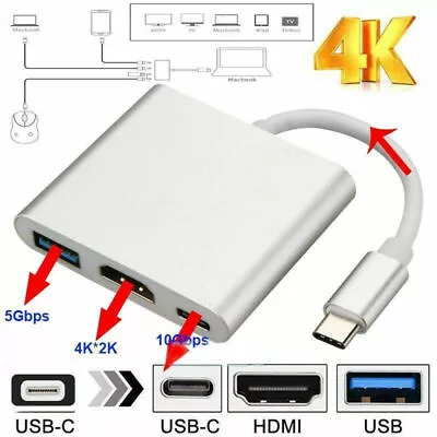 NEW USB Type C To HDMI HDTV TV Cable Adapter Converter For Macbook Android Phone • $6.74