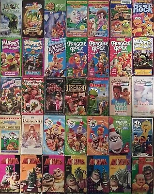 BIG 31 Jim Henson VHS Tape Lot Fragile Rock Muppet Sing Along READ DESCRIPTION • $319.99