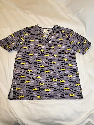 Batman Gray Scrub Top Size Small Dc Comics • $17.99