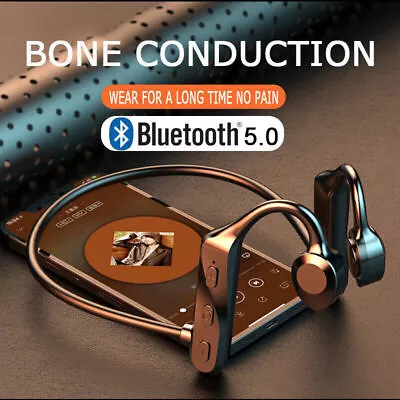 Bone Conduction Bluetooth Earphones Wireless Headset Sport Headphones Waterproof • £3.61