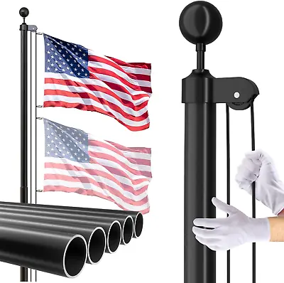 FFILY Flag Pole For Outside In Ground - 25 FT Heavy Duty Flagpole Kit For Yard - • $118.80