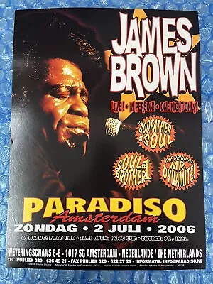 James Brown 2006 Paradiso Amsterdam Netherlands Godfather Of Soul Last Poster • $28