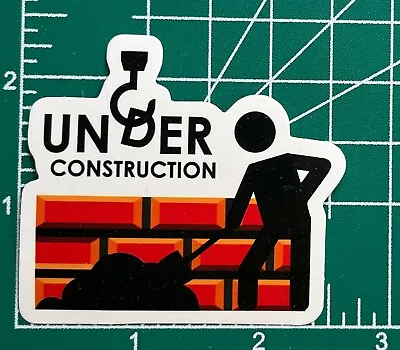 Under Construction Shovel Coal Vinyl Decal Sticker  Skateboard Sticker Bomb Top • £3.85