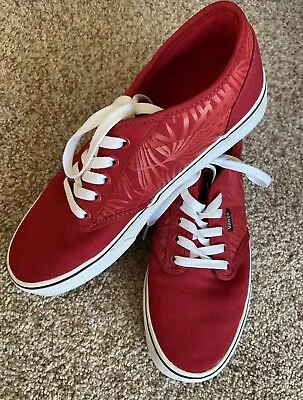 Vans Red New Canvas Shoes Lace Up Men’s Size 8 • $20