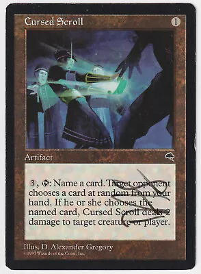 Signed Cursed Scroll MP Tempest Artist D. Alexander Gregory MTG Reserved List! • $29.99