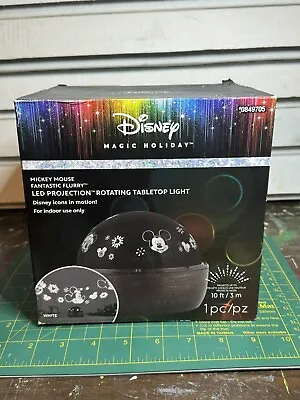 Disney Magic Holiday Mickey Mouse LED Projection Rotating Tabletop Light 0849705 • $7.99