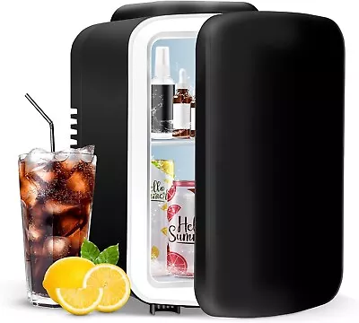 4L Mini Fridge 6 Can Portable Cooler & Warmer Compact Refrigerators For Food Dr • $34.94