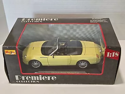 Maisto Premiere Collection Yellow Ford Thunderbird Show Car 1:18 NIB • $34.99