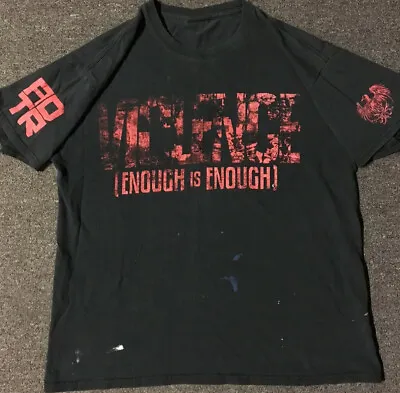 A Day To Remember Violence Lyrics Faded Paint Shirt L Rock Punk Grunge Band Vtg • $49.95
