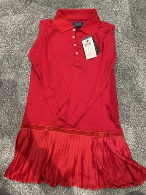 £30 • Buy Polo Ralph Lauren Girls Dress Red Age:6